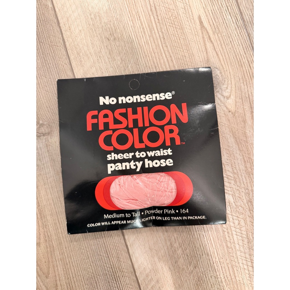Vintage No Nonsense Fashion Color Pantyhose Powder Pink Sheer to Waist 164 MT